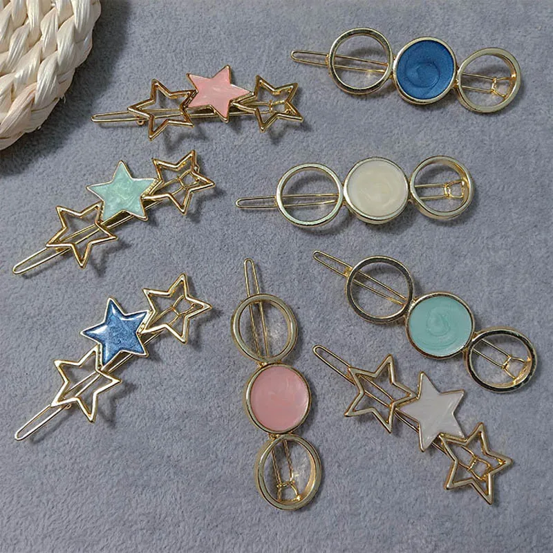 Ubuhle New Temperament Hair Clip Five-pointed Star Round Hairpins Girls Sweet Hair Pin Tiara Women Hair Jewelry Accessories
Ubuhle New Temperament Hair Clip Five-pointed Star Round Hairpins Girls Sweet Hair Pin Tiara Women Hair Jewelry Accessories