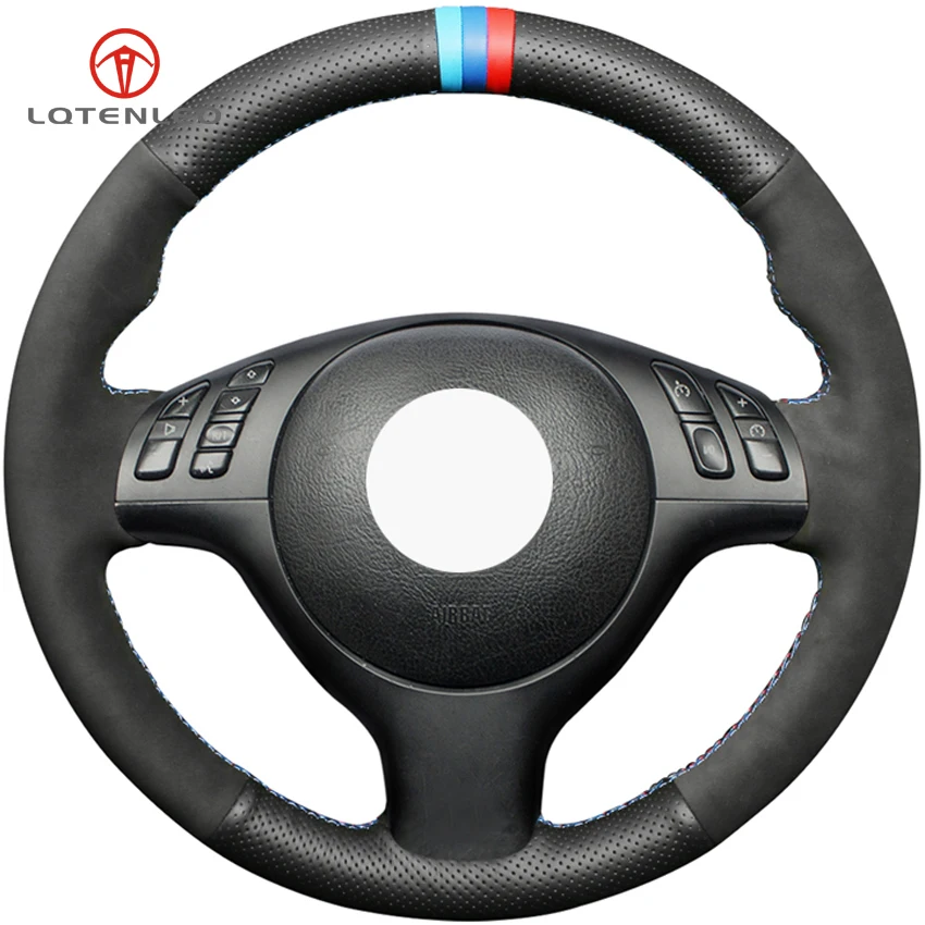 LQTENLEO Black Genuine Leather Suede DIY Car Steering Wheel Cover for BMW E46 E39 330i 540i 525i 530i 330Ci M3 2001-2003
LQTENLEO Black Genuine Leather Suede DIY Car Steering Wheel Cover for BMW E46 E39 330i 540i 525i 530i 330Ci M3 2001-2003