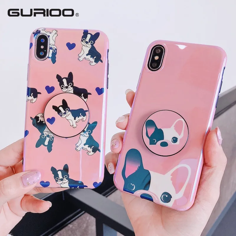 Pink Cute Animal Cover For Iphone 6 6S 7 8 X Plus Mobile Phone Case Cartoon Puppy Round Stand Bright Phone Case Back Cover
Pink Cute Animal Cover For Iphone 6 6S 7 8 X Plus Mobile Phone Case Cartoon Puppy Round Stand Bright Phone Case Back Cover