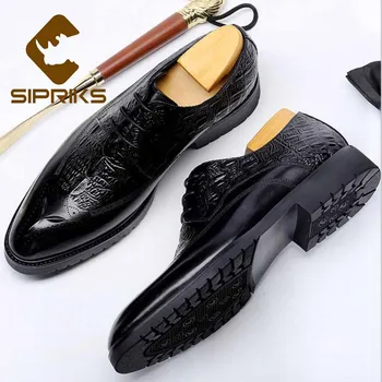 Sipriks Mens Casual Leather Footwear Shoes Black Dress Oxofrds Buty Meskie Boss Business Office Gents Suit Formal Tuxedo Shoes
Sipriks Mens Casual Leather Footwear Shoes Black Dress Oxofrds Buty Meskie Boss Business Office Gents Suit Formal Tuxedo Shoes