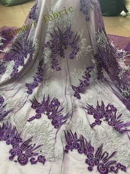 African Beaded French Lace Fabric Women Nigerian Net Lace Fabric with stones Purple Embroidery Mesh Flower Lace Fabric
African Beaded French Lace Fabric Women Nigerian Net Lace Fabric with stones Purple Embroidery Mesh Flower Lace Fabric