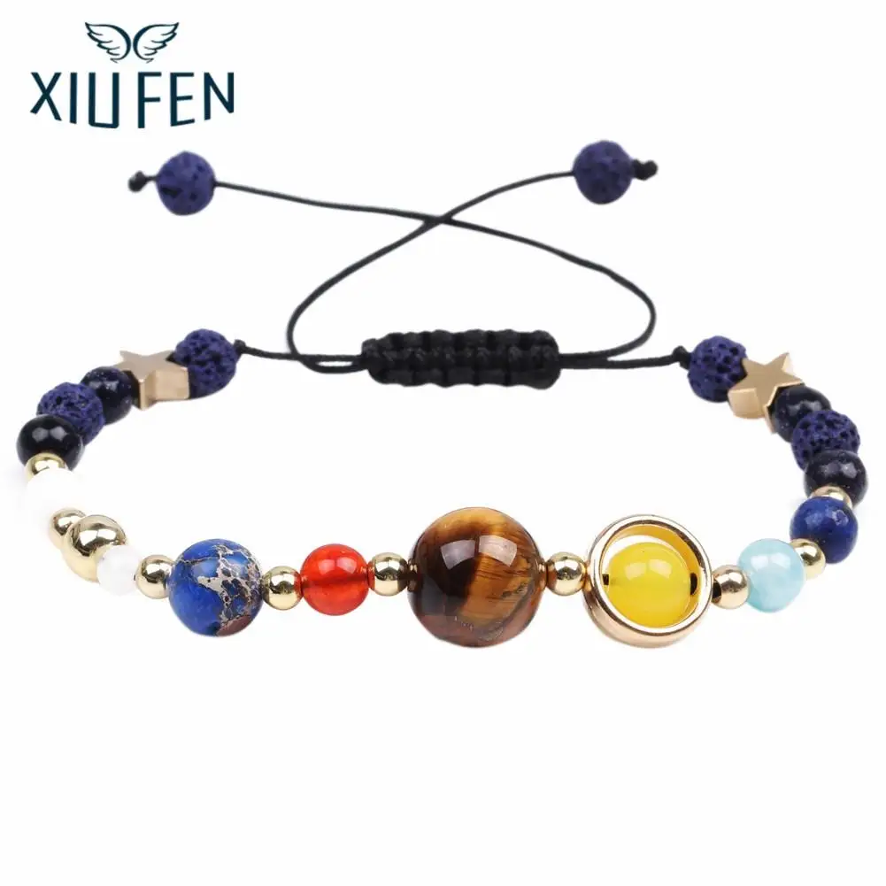XIUFEN Natural Stone Solar System Bracelet Planet Hand Chain Stylish Ornament Festival Birthday Gift zk35
XIUFEN Natural Stone Solar System Bracelet Planet Hand Chain Stylish Ornament Festival Birthday Gift zk35