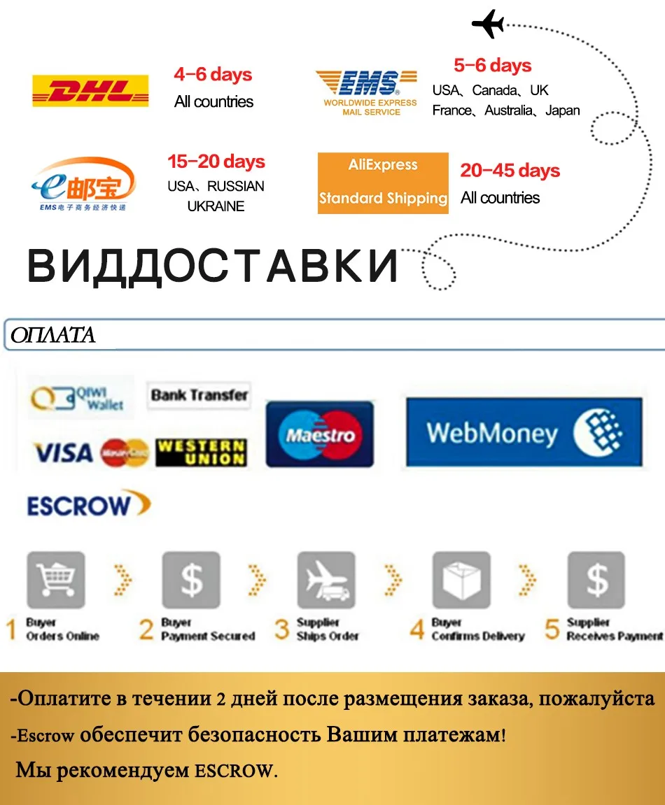 shipping payment in russian