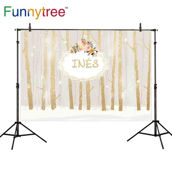 Funnytree backdrop photocall white golden trees trunk forest flowers snow newborn frame winter Photo background camera wallpaper
Funnytree backdrop photocall white golden trees trunk forest flowers snow newborn frame winter Photo background camera wallpaper