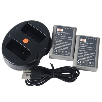 

DSTE 2PCS BLN-1 bln-1 BLN1 bln1 Battery with Dual USB Port Charger for Olympus E-M5 OM-D E-M1 E-P5 E-M5 II Camera