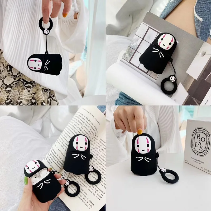 Spirited Away Ghibli Miyazaki Anime Kaonashi Bluetooth Wireless EarphoneNo Face Man Faceless Earphone Cases For Apple Airpods
Spirited Away Ghibli Miyazaki Anime Kaonashi Bluetooth Wireless EarphoneNo Face Man Faceless Earphone Cases For Apple Airpods