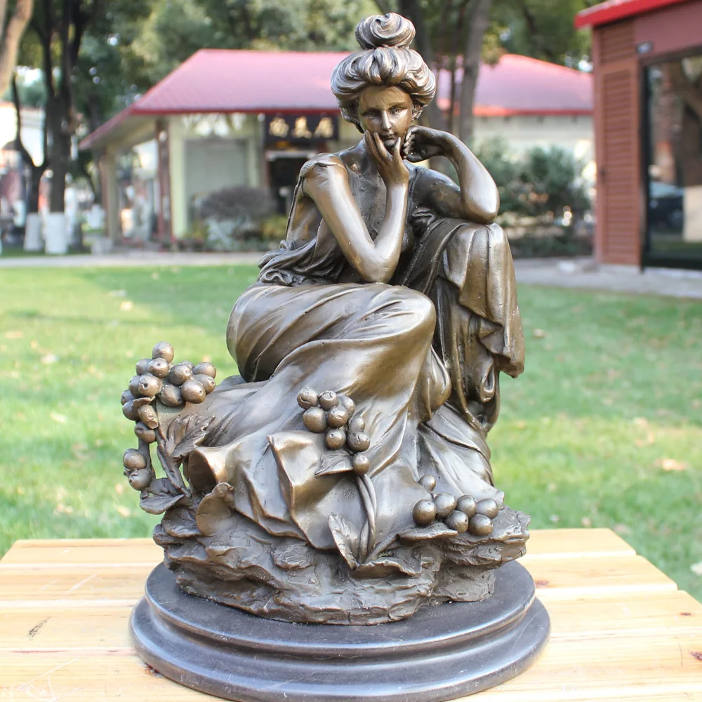 Rose Grape goddess bronze sculpture crafts European classical bronze statue Home Furnishing ornaments ornaments gifts
Rose Grape goddess bronze sculpture crafts European classical bronze statue Home Furnishing ornaments ornaments gifts