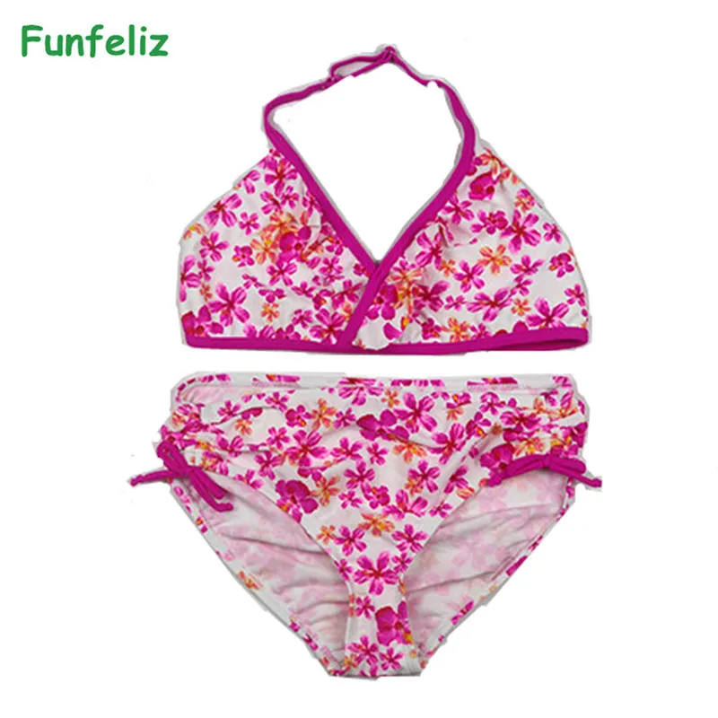 Funfeliz 6-14 Years Girls Bikini Floral Two Pieces Swimsuit 2018 Cute Print Kids Bathing Suits Girl Swimwear
Funfeliz 6-14 Years Girls Bikini Floral Two Pieces Swimsuit 2018 Cute Print Kids Bathing Suits Girl Swimwear