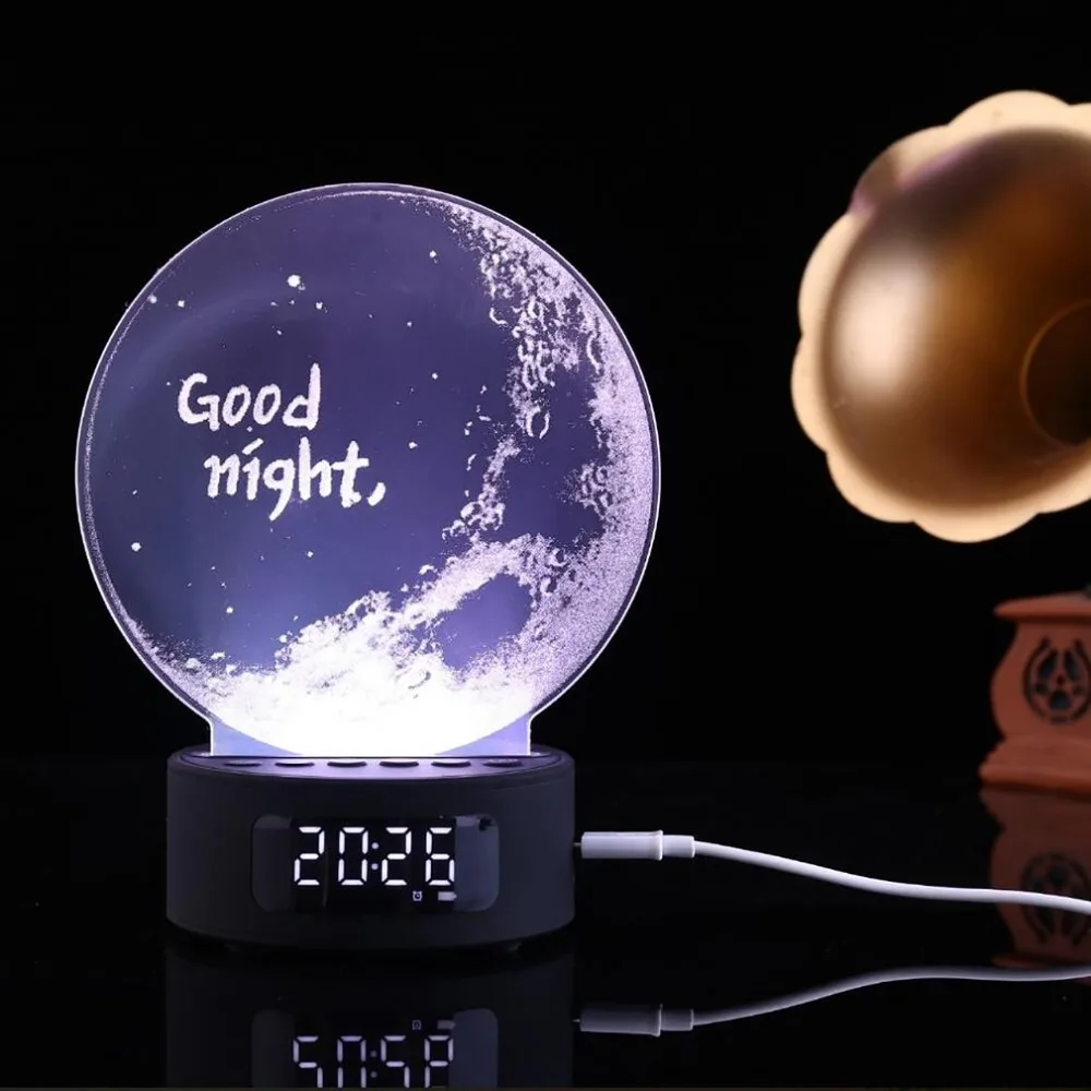 Half moon good night multi-function Bluetooth speaker colorful lights multi-function stereo connect your MP3/MP4/CD/DVD/phone FM
Half moon good night multi-function Bluetooth speaker colorful lights multi-function stereo connect your MP3/MP4/CD/DVD/phone FM