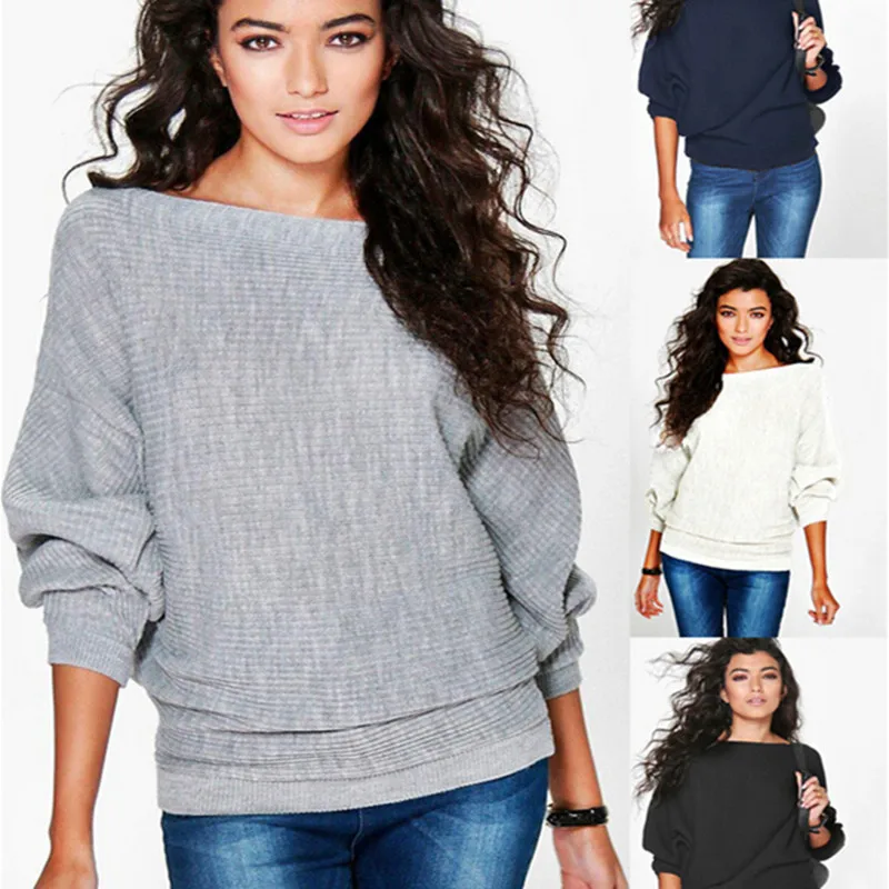 Women New Casual Sweatshirt Autumn Winter Sweatshirt Loose Long Batwing Sleeve Solid Pullovers Woman Female Thin Jumper Lady
Women New Casual Sweatshirt Autumn Winter Sweatshirt Loose Long Batwing Sleeve Solid Pullovers Woman Female Thin Jumper Lady