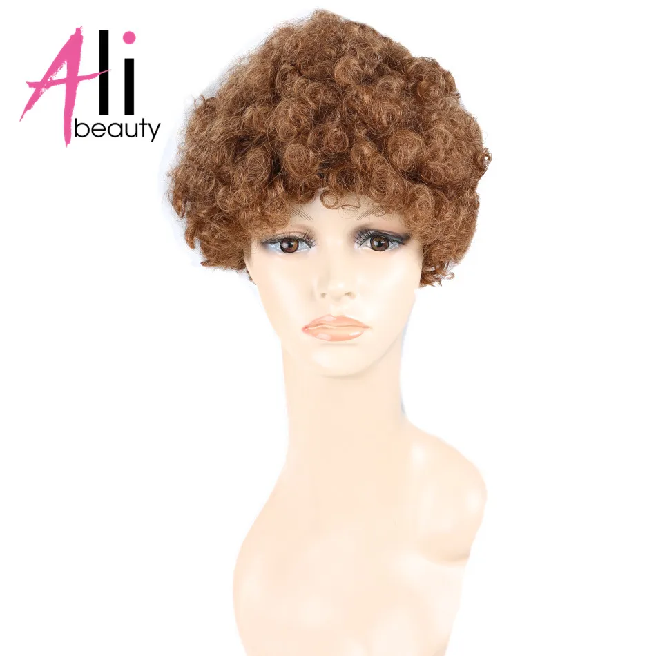 ALI-BEAUTY Human Hair Wigs Brazilian Deep Curly Wavy Non Lace Front Hair Wig Football Fans Hair 30# Color Remy Hair
ALI-BEAUTY Human Hair Wigs Brazilian Deep Curly Wavy Non Lace Front Hair Wig Football Fans Hair 30# Color Remy Hair