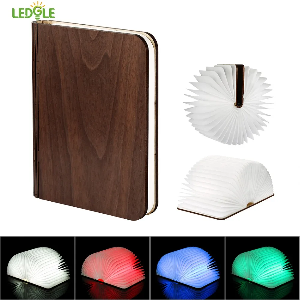 LEDGLE Foldable Book Light Rechargeable LED Night Light Creative Book Shaped Lamp for Decor 4 Color Modes Magnetic Design
LEDGLE Foldable Book Light Rechargeable LED Night Light Creative Book Shaped Lamp for Decor 4 Color Modes Magnetic Design
