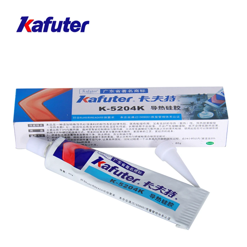 Kafuter 80g K-5204K LED Thermal Conductive Silicone CPU Thermal Conductive Silicone Adhesive Grease Paste Glue Rubber
Kafuter 80g K-5204K LED Thermal Conductive Silicone CPU Thermal Conductive Silicone Adhesive Grease Paste Glue Rubber