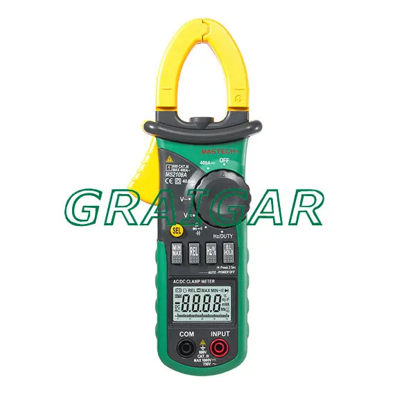 MASTECH MS2108A 4000 Counts AC/DC Current Clamp Multimeter Meter Digital Voltmeter
MASTECH MS2108A 4000 Counts AC/DC Current Clamp Multimeter Meter Digital Voltmeter