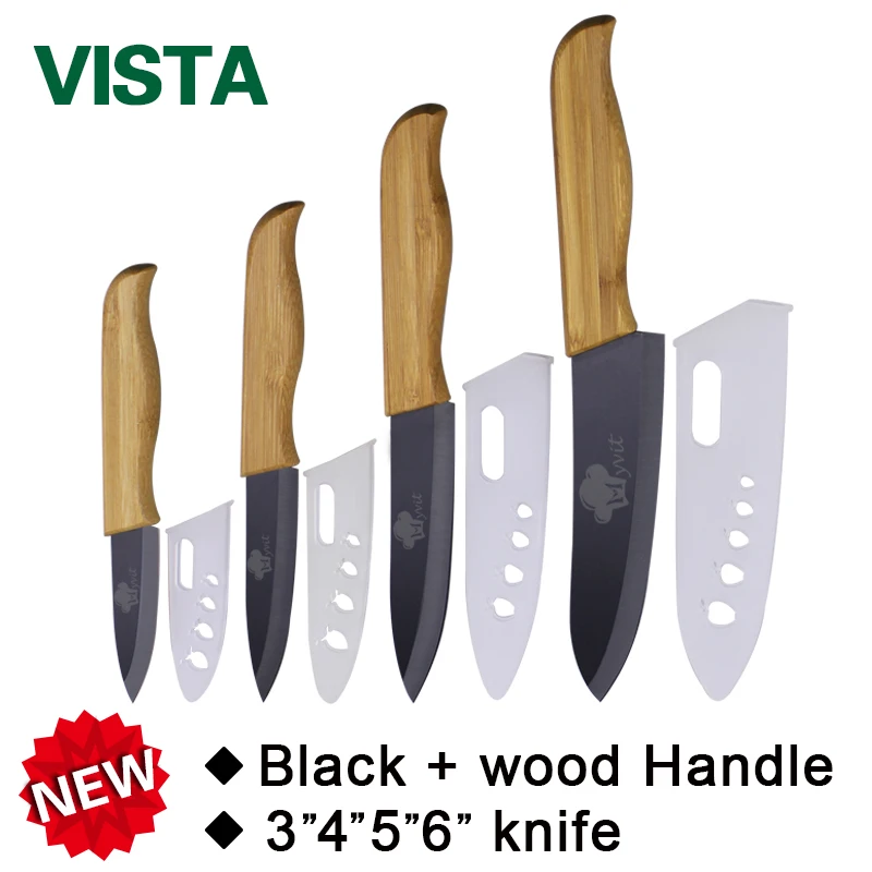 Ceramic Knives set 3"paring 4" 5" slicing 6" chef Dinner knife set Bamboo handle with black blade Kitchen knives Cooking Tools
Ceramic Knives set 3"paring 4" 5" slicing 6" chef Dinner knife set Bamboo handle with black blade Kitchen knives Cooking Tools