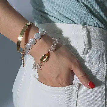 KMVEXO Glod Color Cowrie Shell Crystal Bracelets Sets for Women Punk Boho Imitation Pearl Statement Bracelet Friendship Jewelry
KMVEXO Glod Color Cowrie Shell Crystal Bracelets Sets for Women Punk Boho Imitation Pearl Statement Bracelet Friendship Jewelry