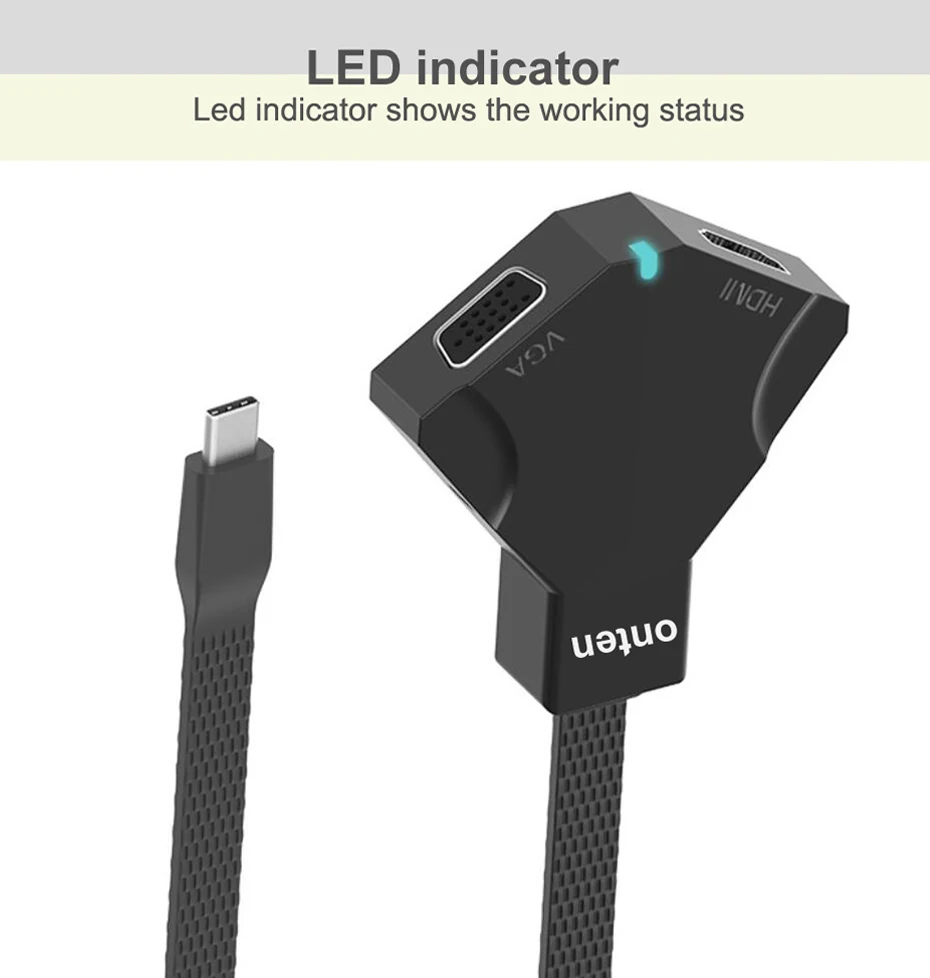 USB C HDMI VGA Adapter Type C to HDMI 8