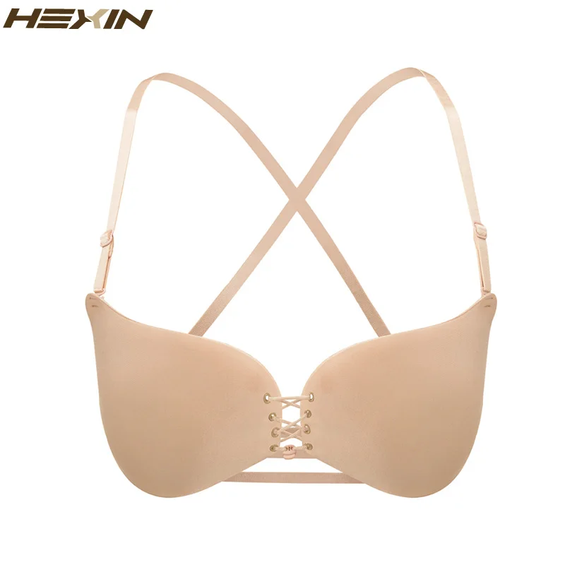 HEXIN Women Self Adhesive Bras Bandage Blackless Cross Straps Bra Push Up Women's Underwear Invisible Bra
HEXIN Women Self Adhesive Bras Bandage Blackless Cross Straps Bra Push Up Women's Underwear Invisible Bra