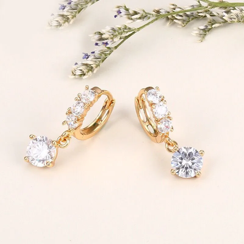 MxGxFam NEW Round CZ Charm Drop earrings with zircon pin for Sweet Women 18 k Yellow Gold Color AAA+ Cubic Zricon
MxGxFam NEW Round CZ Charm Drop earrings with zircon pin for Sweet Women 18 k Yellow Gold Color AAA+ Cubic Zricon
