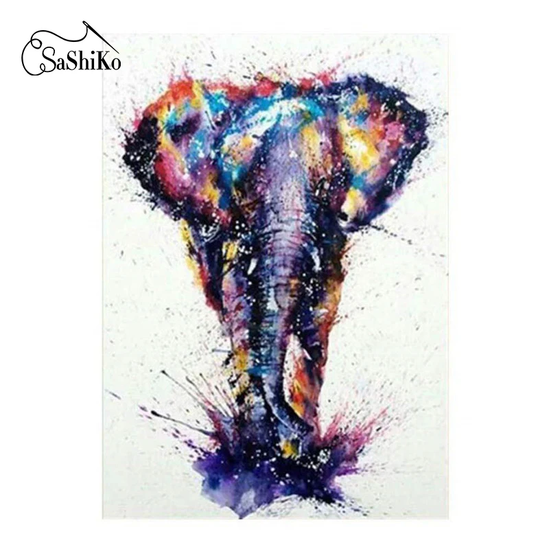 SaShiKo Full Drill Round Diamond 5D DIY Diamond Painting"Colorful Elephant"Diamond Embroidery Cross Stitch Mosaic Painting Gift
SaShiKo Full Drill Round Diamond 5D DIY Diamond Painting"Colorful Elephant"Diamond Embroidery Cross Stitch Mosaic Painting Gift