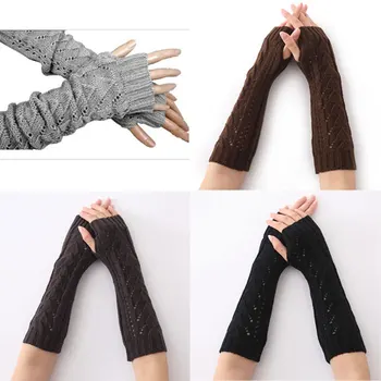 1Pair Women Winter Long Gloves Knitted Fingerless Gloves Half Hollow Arm Sleeves Guantes Mujer LXH
1Pair Women Winter Long Gloves Knitted Fingerless Gloves Half Hollow Arm Sleeves Guantes Mujer LXH