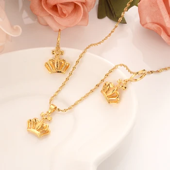 Gold Dubai India Bridal Jewelry Sets crown Earring pendant necklace Jewelry Sets for Women girls wedding Christmas kids gift
Gold Dubai India Bridal Jewelry Sets crown Earring pendant necklace Jewelry Sets for Women girls wedding Christmas kids gift