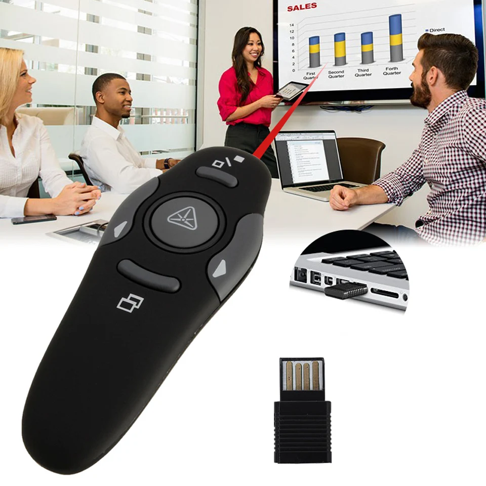 Remote Control Presenter 2.4Ghz RF Wireless Laser Pointer Pen USB Receiver Red Light For Powerpoint Presentation PPT Laser Pen
Remote Control Presenter 2.4Ghz RF Wireless Laser Pointer Pen USB Receiver Red Light For Powerpoint Presentation PPT Laser Pen