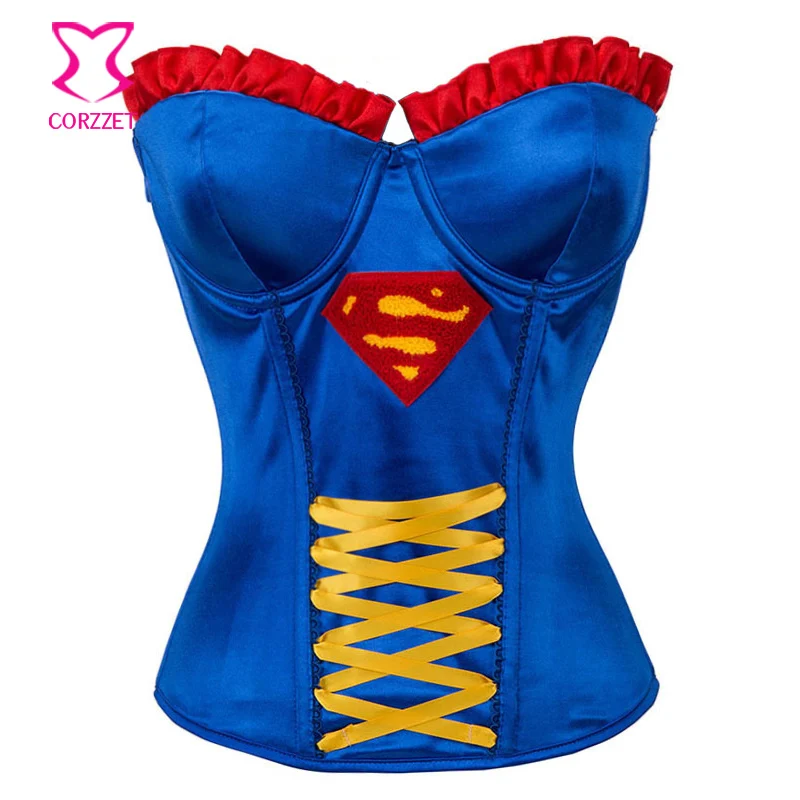 Sexy Supergirl Corset Top Gothic Clothing Corselete Feminino Espartilhos Corsets and Bustiers Burlesque Woman Superhero Costume
Sexy Supergirl Corset Top Gothic Clothing Corselete Feminino Espartilhos Corsets and Bustiers Burlesque Woman Superhero Costume
