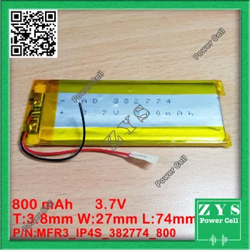 1 pcs. li-ion battery 7.4v 800mAh rechargeable battery lithium battery 7.4 v 800 mah size: 3.8x27x74mm
1 pcs. li-ion battery 7.4v 800mAh rechargeable battery lithium battery 7.4 v 800 mah size: 3.8x27x74mm
