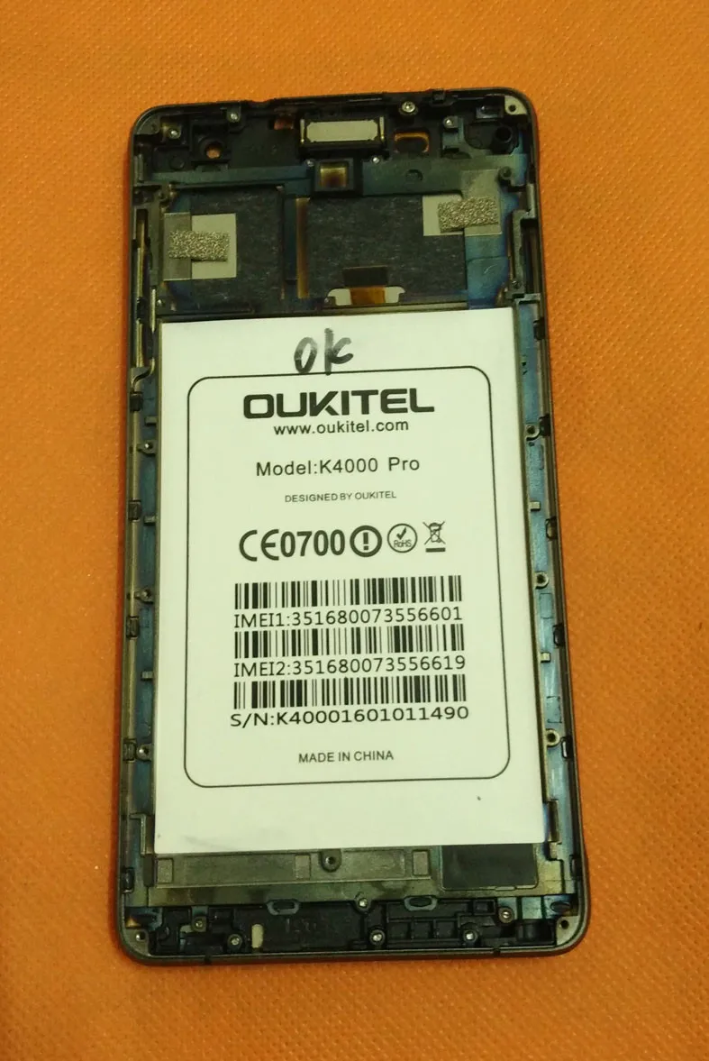 Оригинальный ЖК-дисплей + сенсорный экран + рамка для OUKITEL K4000 Pro MTK6735P Quad Core 5,0 "HD 1280x72 0 Бесплатная доставка
Оригинальный ЖК-дисплей + сенсорный экран + рамка для OUKITEL K4000 Pro MTK6735P Quad Core 5,0 "HD 1280x72 0 Бесплатная доставка