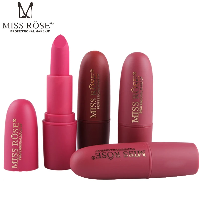 New MISS ROSE Lipstick Matte Waterproof Velvet Lip Stick 18 Colors Sexy Red Brown Pigments Makeup Matte Lipsticks Beauty Lips
New MISS ROSE Lipstick Matte Waterproof Velvet Lip Stick 18 Colors Sexy Red Brown Pigments Makeup Matte Lipsticks Beauty Lips