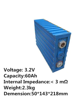1pcs 60Ah 3.2v lifepo4 high capacity battery LiFePo4 battery pack diy for electric vehicles portable power inverter battery MP4
1pcs 60Ah 3.2v lifepo4 high capacity battery LiFePo4 battery pack diy for electric vehicles portable power inverter battery MP4