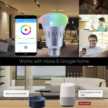 Wi-Fi Smart LED Light Bulb Dimmable 7W Smartphone Control Multicolor Changing Lights Bulbs TSH Shop
Wi-Fi Smart LED Light Bulb Dimmable 7W Smartphone Control Multicolor Changing Lights Bulbs TSH Shop