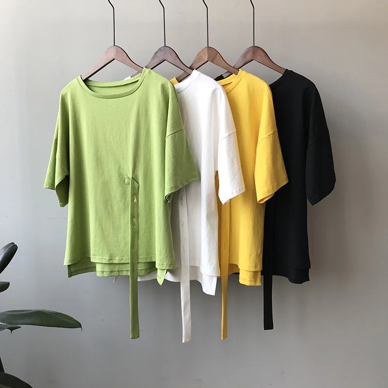 2019 Spring And Summer Colorful Irregular T-shirt Femme Short Sleeve New Round Neck Comfort Loose Tee Fit Pullovers Pull
2019 Spring And Summer Colorful Irregular T-shirt Femme Short Sleeve New Round Neck Comfort Loose Tee Fit Pullovers Pull