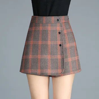 2020 Autumn&Winer New Women Plaid Woolen Skirt Korean Fashion Sexy Slim High Culotte High Waist Blue A Line Mini Check Skirt
2020 Autumn&Winer New Women Plaid Woolen Skirt Korean Fashion Sexy Slim High Culotte High Waist Blue A Line Mini Check Skirt