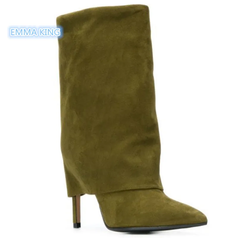 Autumn Winter Suede Folded Boots Women Designer Pointed Toe Stilettos Fashion Ladies High Heels Slip On Sexy Boots Shoes Woman
Autumn Winter Suede Folded Boots Women Designer Pointed Toe Stilettos Fashion Ladies High Heels Slip On Sexy Boots Shoes Woman