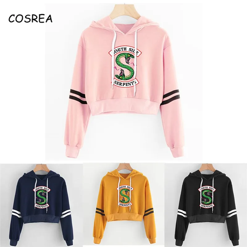 Sexy Crop Top Women Hoodies RIVERDALE Southside Serpent Print Harajuku Spring Hot Sale Casual Hoodies Sweatshirts Plus Size
Sexy Crop Top Women Hoodies RIVERDALE Southside Serpent Print Harajuku Spring Hot Sale Casual Hoodies Sweatshirts Plus Size