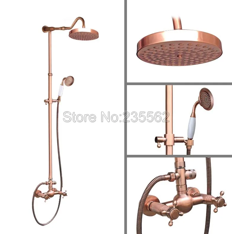 Rainfall Antique Red Copper Bathroom Bathroom Rain Shower Faucet Set Cold and Hot Water Shower Mixer Tap Wall Mounted lrg612
Rainfall Antique Red Copper Bathroom Bathroom Rain Shower Faucet Set Cold and Hot Water Shower Mixer Tap Wall Mounted lrg612