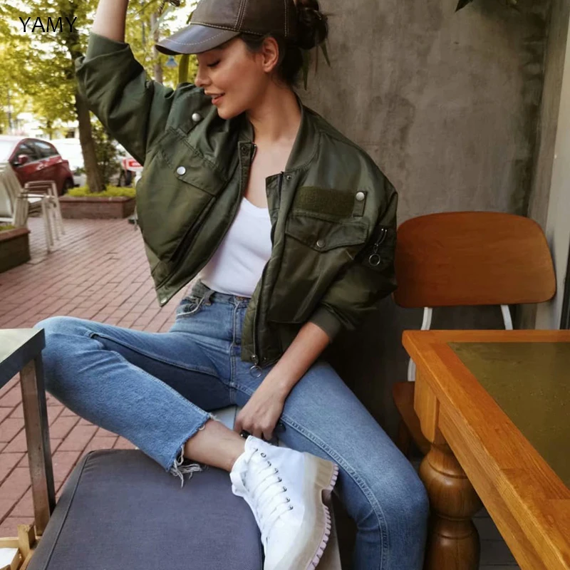 Army green military Womens Bomber Jacket long sleeved Fall Winter Jacket Coat for Women big pockets vintage Cargo Jacket Outwear
Army green military Womens Bomber Jacket long sleeved Fall Winter Jacket Coat for Women big pockets vintage Cargo Jacket Outwear