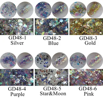 GD48 Free shipping 50g/bag Mixed Nail Art Glitter Deco Mix Glitters Different size color glitter mix
GD48 Free shipping 50g/bag Mixed Nail Art Glitter Deco Mix Glitters Different size color glitter mix