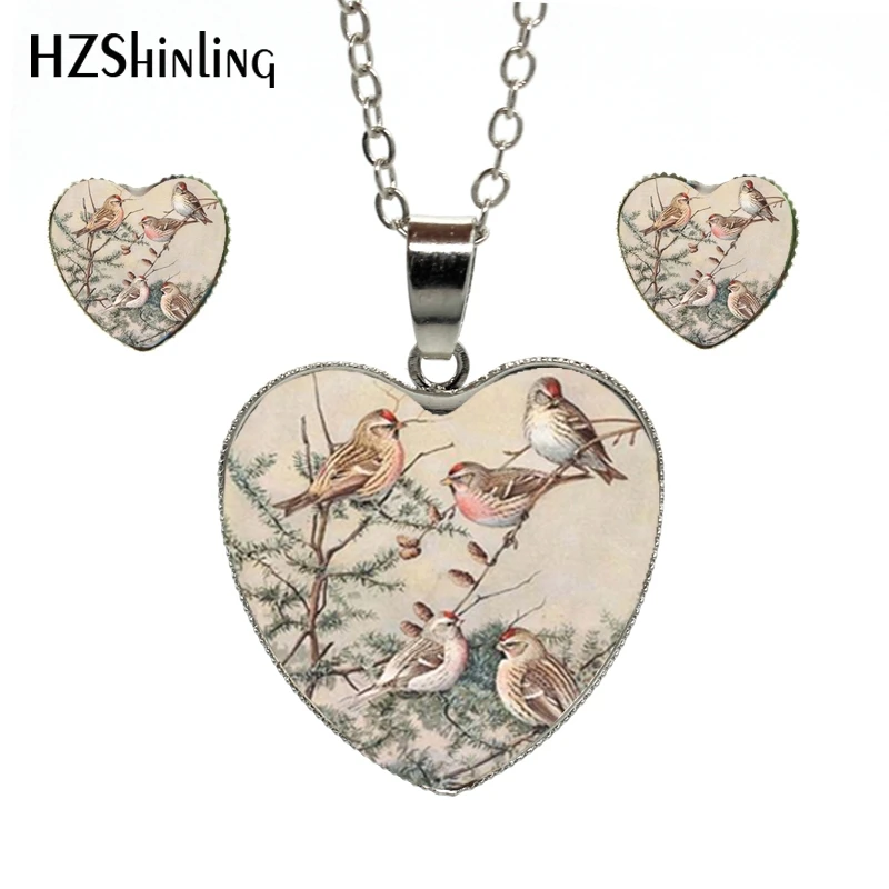 New Arrival Vintage Charms Antique Birds Heart Shaped Suit Several Birds Painting Silver Chains Heart Shaped Necklace Jewerly
New Arrival Vintage Charms Antique Birds Heart Shaped Suit Several Birds Painting Silver Chains Heart Shaped Necklace Jewerly