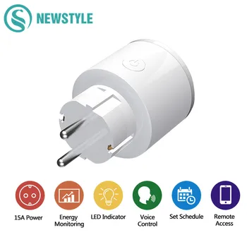 Mini Smart Wifi Socket Plug Phone APP Voice Remote Control EU Plug Home Automation Timer Switch RGB LED Lighting Accessories 15A
Mini Smart Wifi Socket Plug Phone APP Voice Remote Control EU Plug Home Automation Timer Switch RGB LED Lighting Accessories 15A