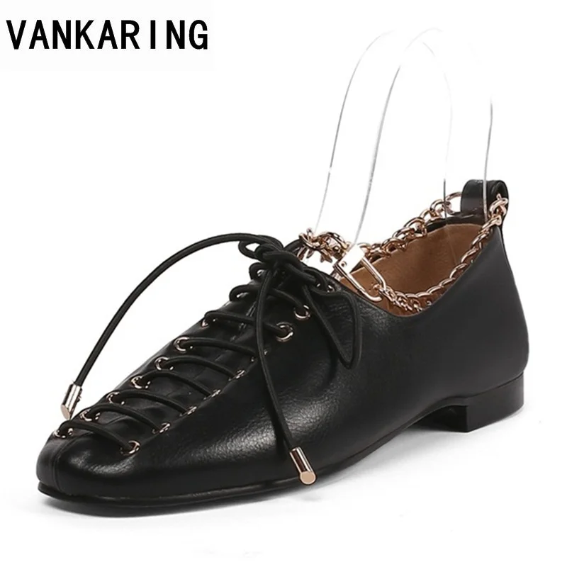 VANKARING best sellers fashion pumps 2019 spring autumn casual single shoes black leather shoes lace-up retro ladies dress shoes
VANKARING best sellers fashion pumps 2019 spring autumn casual single shoes black leather shoes lace-up retro ladies dress shoes