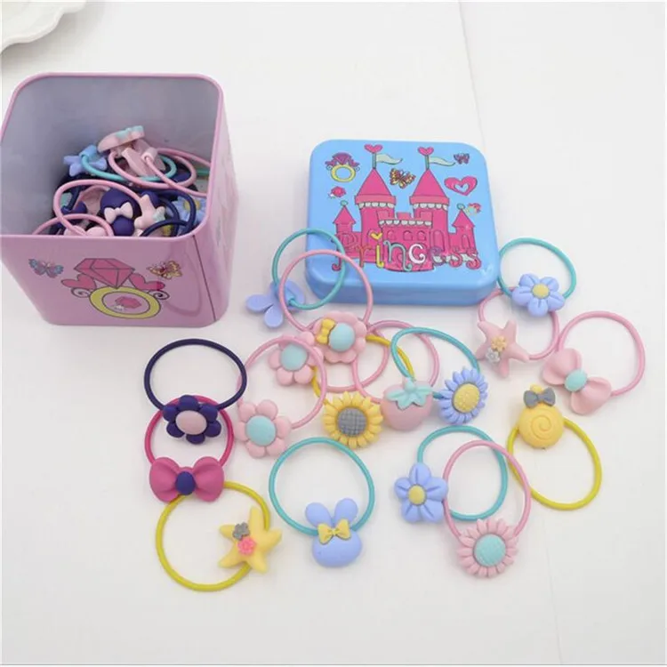 20 sztuk/partia dziewczyny akcesoria do włosów dla dzieci zestaw podarunkowy łuk elastyczne gumki do włosów kwiat pałąk Hairband Floral Hairbands dla dzieci -