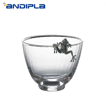 110ml Japanese Style Boutique Clear Glass Copper-nickel Silver Frog Master Cup Teacup Kung Fu Tea Set Tea Bowl Round Shot Glass
110ml Japanese Style Boutique Clear Glass Copper-nickel Silver Frog Master Cup Teacup Kung Fu Tea Set Tea Bowl Round Shot Glass