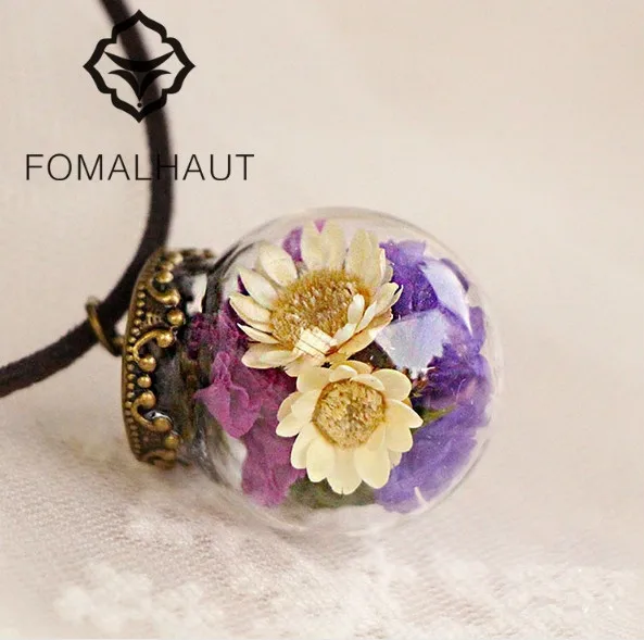 Hot FOMALHAUT Crystal glass bottles Purple grass Necklace Long Strip Leather Chain Pendant Necklaces Women 2015 Jewelry CX-137
Hot FOMALHAUT Crystal glass bottles Purple grass Necklace Long Strip Leather Chain Pendant Necklaces Women 2015 Jewelry CX-137