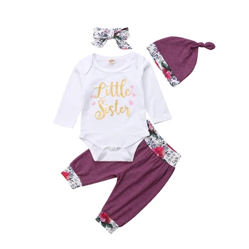 2018 Newborn Baby Girls Clothes Set 4pcs Floral Long Sleeve Bodysuit Flower Pants Hat Headband Clothing Outfit Autumn Sale 0-12M
2018 Newborn Baby Girls Clothes Set 4pcs Floral Long Sleeve Bodysuit Flower Pants Hat Headband Clothing Outfit Autumn Sale 0-12M