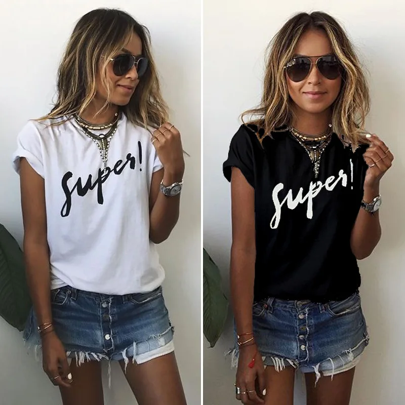 T shirt women 2019 supes letters printing round collar short sleeve summer style loose t-shirts vestidos dropshipping LX1029
T shirt women 2019 supes letters printing round collar short sleeve summer style loose t-shirts vestidos dropshipping LX1029