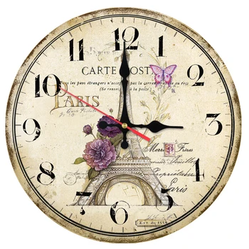 new hot wall clock wooden Eiffel Tower clocks Quartz watch modern home decor circle single face stickers for living room
new hot wall clock wooden Eiffel Tower clocks Quartz watch modern home decor circle single face stickers for living room