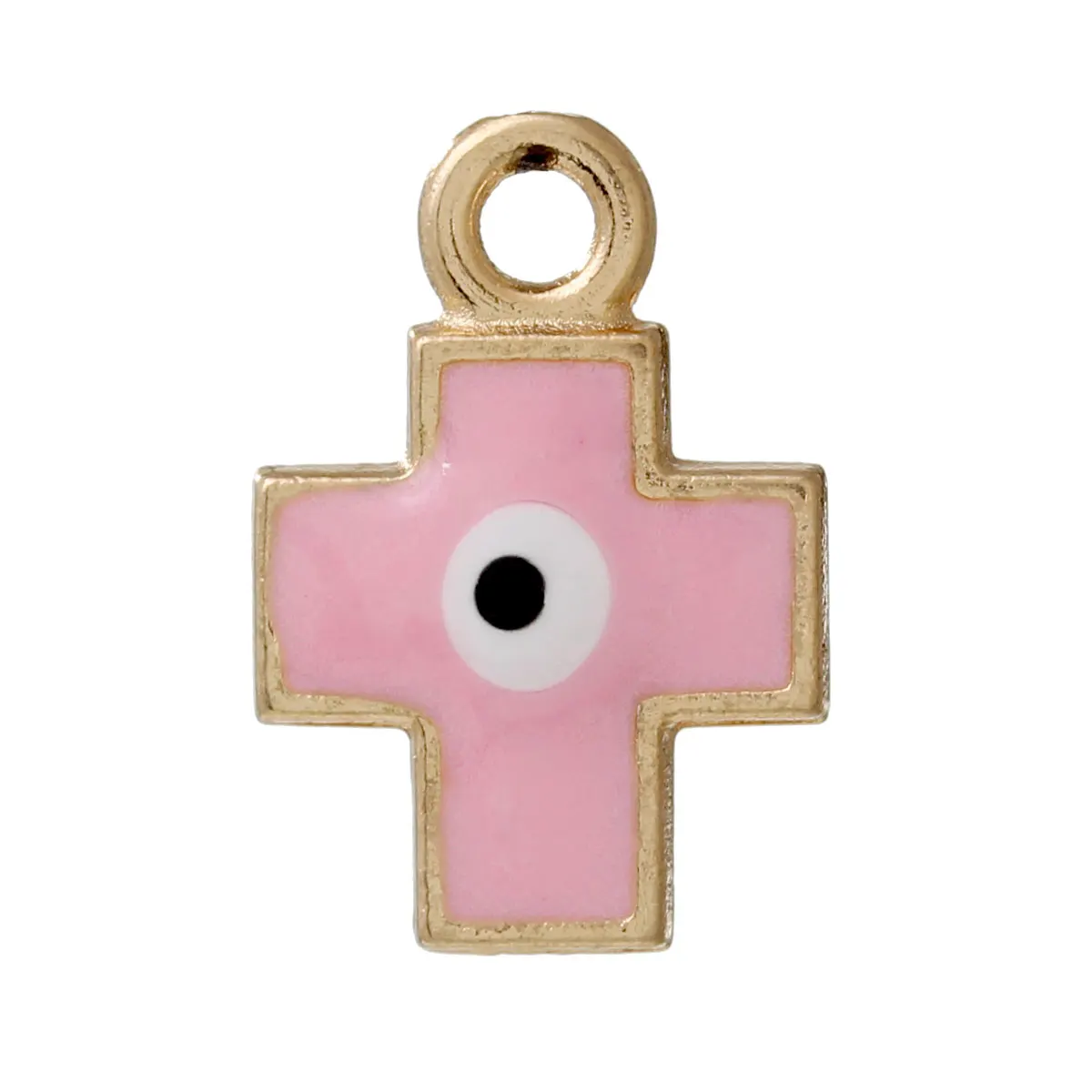 DoreenBeads Zinc Based Alloy Charm Pendants Cross rose gold color Pink Enamel eye of evil 19mm( 6/8") x 13mm( 4/8"),10 PCs
DoreenBeads Zinc Based Alloy Charm Pendants Cross rose gold color Pink Enamel eye of evil 19mm( 6/8") x 13mm( 4/8"),10 PCs
